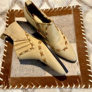 Sabree Vintage Cowgirl Booties Genuine Leather